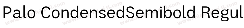 Palo CondensedSemibold Regular字体转换